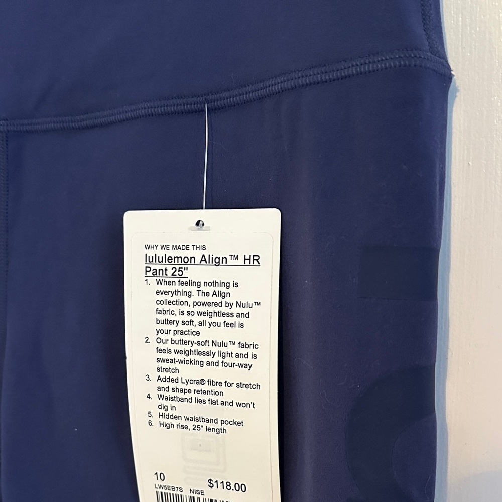 lululemon Align HR Pant 25” BRAND NEW with tags